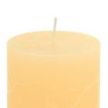 Floristik24 Žvakės abrikosinės šviesios stulpinės žvakės 60×100mm 4vnt
