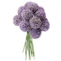 Floristik24 Dirbtinės gėlės rutulinė gėlė allium dirbtinė violetinė 25cm 12vnt