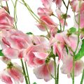 Floristik24 Dirbtinės gėlės rožinis baltas vikis Vicia sodo gėlės 61cm 3vnt