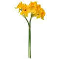 Floristik24 Narcizų puošmena dirbtinės gėlės geltoni narcizai 38cm 3vnt