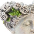 Floristik24 Gėlių vazono veidas moteriškas krūtinės augalo galvos betoninis vaizdas H18cm