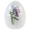 Floristik24 Keramikinė velykinių margučių dekoracija su gėlėmis 12cm 3vnt