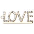 Floristik24 Valentino dienos dekoratyvinis pakabukas Love metalinis sidabras 4cm 12vnt