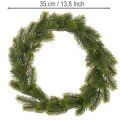 Dirbtinis eglės žalumo vainikas durų dekoracijai, 35 cm | Floristik24.lt