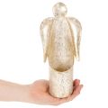 Žvakidė angelo figūrėlė, auksinė, šventinė dekoracija, 27 cm | Floristik24.lt