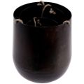 Floristik24 Pakabinamas krepšelis metalinis gėlių vazonas skirtas pakabinti rudas 22/20/16,5cm rinkinys 3 vnt