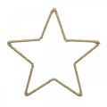 Floristik24 Advento puošmena, Kalėdų puošmena žvaigždė, dekoratyvinė žvaigždė džiutas B24,5cm 5vnt