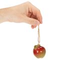 Rudens dekoracija obuolys keramikai pakabinimui 5cm 4vnt. | Floristik24.lt