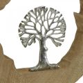 Floristik24 Medžio stalo dekoravimo mediena mango medžiui natūralaus, metalo 32×5×34cm