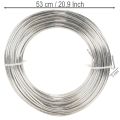 Aliuminio viela, sidabrinė, 3 mm, kūrybiniams projektams, 1 kg | Floristik24.lt