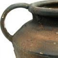 Floristik24 Amphora antikvarinė išvaizda sodinimui skirta vaza metalinė sodo puošmena H29cm