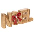 Floristik24 Kalėdinė dekoracija „Noel“ užrašas su kaspinu, 18 cm