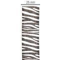 Dovanų juostelė su zebro raštu, 25 mm pločio, 20 m ilgio | Floristik24.lt
