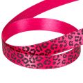 Dekoratyvinė juostelė su leopardo raštu, rožinė, 15 mm x 18 m | Floristik24.lt