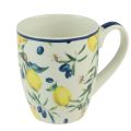 Floristik24 Alyvuogių ir citrinų puodelis keramikinis 10,5 cm