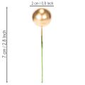 Dirbtiniai auksinių uogų rutuliukai ant vielos šventinėms kompozicijoms, 2 cm, 48 vnt. | Floristik24.lt