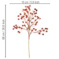 Dirbtinė uogų šakelė, tikroviška rudens dekoracija, 68 cm | Floristik24.lt
