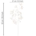 Dirbtinė baltos uogos šakelė, dekoravimo/rankdarbių reikmenys, 52 cm | Floristik24.lt