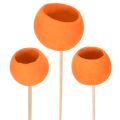 Floristik24 Bell Cup mišinys ant pagaliuko, oranžinis, 15 vnt.