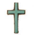 Floristik24 Gėlėtas putplasčio kryžius didelis žalias 53cm 2vnt kapo puošmena