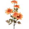 Floristik24 Dekoratyvinis gėlių jurginas, rudens puošmena, šilko gėlė oranžinė 55cm Ø9 / 11cm