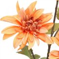 Floristik24 Dekoratyvinis gėlių jurginas, rudens puošmena, šilko gėlė oranžinė 55cm Ø9 / 11cm