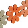Floristik24 Gėlės oranžinės, abrikoso, rudos spalvos išbarstyti dekoravimo medienai 72 vnt.