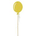 Floristik24 Gėlių kamštelių puokštės puošmena torto viršus balionas geltonas 28cm 8vnt