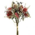 Dirbtinių gėlių puokštė eukalipto erškėčio gėlių puošmena 36cm