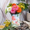 Floristik24 Gėlių vaza Deco ąsotis metalinis vintažinis sodo dekoravimo sodintuvas H23cm