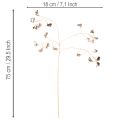 Dirbtinis augalas pupelių žiedų šakelėmis, metalinis, Kalėdinis, 80 cm, 3 vnt. | Floristik24.lt