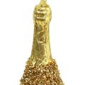 Floristik24 Šampano butelis pakabinti šviesiai auksinį 13,5 cm