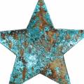 Floristik24 Kokoso žvaigždė mėlyna 5cm 50vnt išmėtytų žvaigždučių stalo puošmena