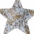 Floristik24 Kokoso žvaigždė balta pilka 5cm 50vnt Advento žvaigždžių sklaidos dekoracija