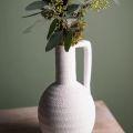 Floristik24 Dekoratyvinė vaza balta gėlių vaza su rankena keraminė H26cm