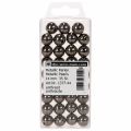 Dekoratyviniai karoliukai antracitinis metalas 14mm 35 vnt | Floristik24.lt