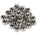 Floristik24 Dekoratyviniai karoliukai, sidabro metalo spalvos, 14 mm, 35 vnt.