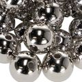 Dekoratyviniai karoliukai, sidabro metalo spalvos, 14 mm, 35 vnt. | Floristik24.lt