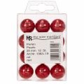 Dekoratyviniai karoliukai Ø2cm raudoni 12 vnt | Floristik24.lt