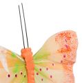Floristik24 Dekoratyviniai drugeliai ant vielos, spalvoti 8,5cm 12vnt