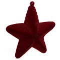 Floristik24 Dekoratyvinė žvaigždė tamsiai raudona 20cm flokuota