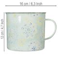 Dekoratyvinis puodelis, vazonas augalams, mandala, emaliuotas, Ø13cm, aukštis12cm | Floristik24.lt