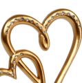 Floristik24 Dekoratyvinė širdelė auksinei klijuoti 17cm