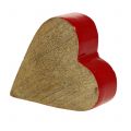 Floristik24 Deco širdies medžio raudona, natūrali 11cm x 9,5cm