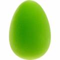 Floristik24 Dekoratyvinis velykinis kiaušinis žalias H25cm Velykų dekoravimas flokuoti dekoratyviniai kiaušiniai