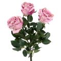 Floristik24 Dekoratyvinės rožės užpildytos senai rožinės spalvos Ø10cm L65cm 3vnt