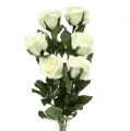 Floristik24 Dekoratyvinė rožė balta apsnigta Ø6cm 6vnt