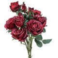 Floristik24 Deco rožės raudonos dirbtinės rožės šilkinės gėlės 50cm 3vnt