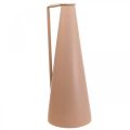 Floristik24 Dekoratyvinė vaza metalinė rankena grindų vaza lašiša 20x19x48cm