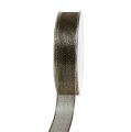 Floristik24 Deko juostelė su lurekso juostelėmis juoda 25mm 20m